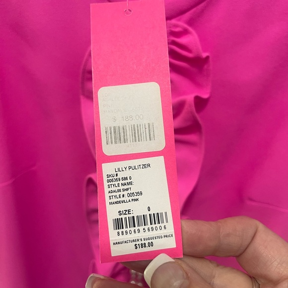 Lilly Pulitzer Pink Ruffled Sheath Dress retail $188 NWT - Picture 11 of 15